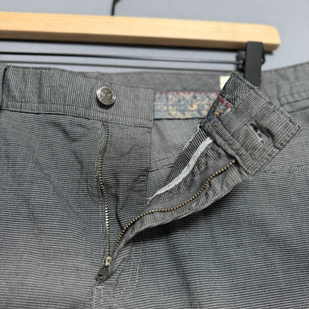 English Laundry Brixton Pants Men 36x30 Gray Textured Micro Check Dark Academia - Picture 4 of 16